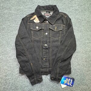 Space Jam Members Only Jean Jacket Womens M Black A New Legacy Looney Tunes